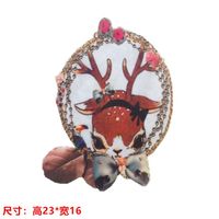 Cartoon Towel Embroidered Sequin Cloth Stickers Christmas Deer Patch Stickers Clothes Diy Decorative Decals main image 3