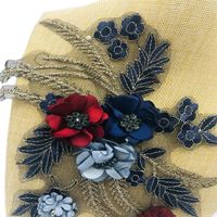 Embroidery New Lace Beaded Nails Flower Decoration Decal Patch Embroidery Diy Cowboy main image 6