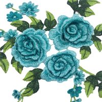 Embroidered Water Soluble Flowers Three-dimensional Car Flower Decoration Clothes Hole Cloth Stickers Cheongsam Decorative Patch Patch main image 4