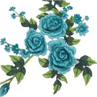 Embroidered Water Soluble Flowers Three-dimensional Car Flower Decoration Clothes Hole Cloth Stickers Cheongsam Decorative Patch Patch main image 6