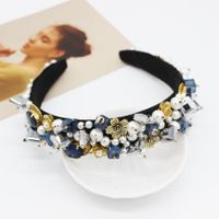 Baroque Headband Fashion Ball Geometric Crystal Full Diamond Hair Accessories Bridal Headband sku image 2