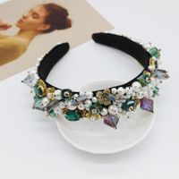 Baroque Headband Fashion Ball Geometric Crystal Full Diamond Hair Accessories Bridal Headband sku image 5