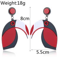 New Fashion Simple Exaggerated Acrylic Parrot Earrings Trend Earrings main image 3