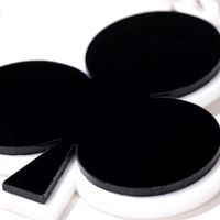 Creative New Acrylic Earrings Poker Black Peach Heart Plum Long Earrings Fashion Lucky Earrings Female main image 5