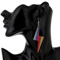 New Three-dimensional Color Lightning Earrings Exaggerated Acrylic Earrings Creative Fun Jewelry main image 6