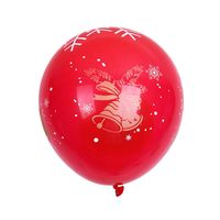 Red Green Christmas Balloon Latex 12 Inch Bronzing 5 Faces All Printed Color Latex Round Christmas Balloons main image 4