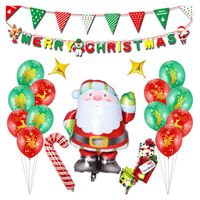 De Noël 2022 Santa Claus Ballon Ensemble Vacances Décoration Parti Décoration Fournitures De Noël En Aluminium Ballon main image 2