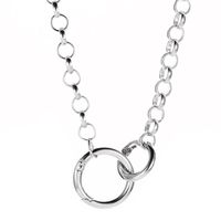 Punk Style Simple Double Ring Buckle Chain Necklace Hip Hop Short Necklace sku image 1