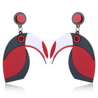 New Fashion Simple Exaggerated Acrylic Parrot Earrings Trend Earrings sku image 1