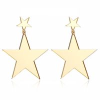 Vente Chaude En Europe Et Amérique 2019 À La Mode De Mode D'or Acrylique Pentagram Boucles D'oreilles Creative Tous-match Longue Oreille Goujons Boucles D'oreilles sku image 1