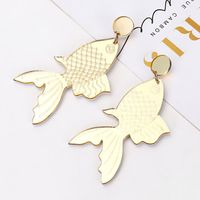 Creative Handmade Earrings Creative Personality Retro Jewelry Goldfish Koi Earrings Female sku image 1