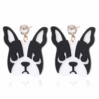 Cute Cute Pet Earrings Creative Fun Animal Puppies Earrings Simple Long Earrings Female sku image 1