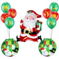 New Santa Aluminum Film Balloon Christmas Supplies Atmosphere Layout Holiday Balloon Set sku image 2