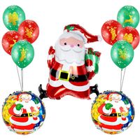 New Santa Aluminum Film Balloon Christmas Supplies Atmosphere Layout Holiday Balloon Set sku image 4