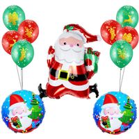 New Santa Aluminum Film Balloon Christmas Supplies Atmosphere Layout Holiday Balloon Set sku image 3