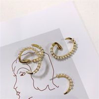 Pearl-wound Hovering Snake Front Insert Earrings main image 4