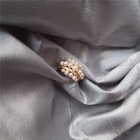 Luxury Ring Micro-set Diamond With Pearl Ring Copper sku image 1