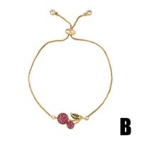 2021 Européen Et Américain Populaire Ornement Brillant Couleur Zircon Bracelet Amour Cerise Bracelet Brb67 main image 5