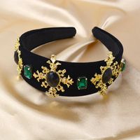 Autumn And Winter Baroque Cross Cross Cloth Velvet Headband Temperament main image 3