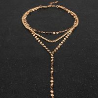 Europäische Und Amerikanische Grenz Überschreitende Accessoires Mode Pailletten Personal Isierte Halskette Weiblich Necklace 12740 main image 4