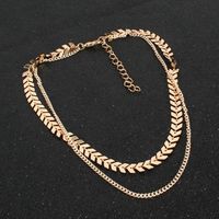 Temperament Personality Fishbone Aircraft Chain Clavicle Chain Hot Short Necklace Female main image 3