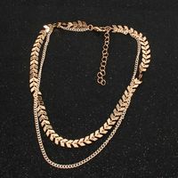 Temperament Personality Fishbone Aircraft Chain Clavicle Chain Hot Short Necklace Female main image 4