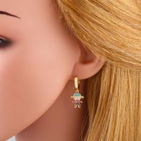 Japanische Und Koreanische Ins Internet Internet-promi-paar Ohrringe Jungen Und Mädchen Ohrringe Mode Farbe Diamant Ohrringe Grenz Überschreiten Der Großhandel Err89 main image 6