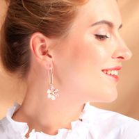 Mori Crystal Diamond Earrings 925 Sterling Silver Drops Oil Flowers Niche Earrings main image 1
