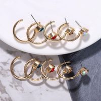 Alloy Diamond Stud Earrings Simple Earrings Wild Earrings Accessories main image 6