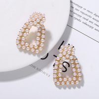 Alloy Pearl Earrings New Fashion Street Beat Earrings Temperament Wild Jewelry Accessories main image 3