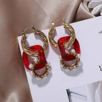 Alloy Pearl Plate Earrings Fashion Retro Heavy Metal Earrings Accessories Temperament Jewelry Accessories main image 3