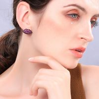 S925 Silberne Nadel Sexy Lippen Diamant Ohrringe Koreanische Version Ins Mode All-match Ohrringe 2021 Neue Trend Ige Me00231 main image 1