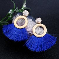 Stud Earrings Alloy Jewelry Women's Fashion Diamond Studs Round main image 4