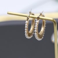 Jewelry Matte Gold Silver Stud Earrings Simple Hollow Diamond Earrings Wild Fashion Earrings main image 5