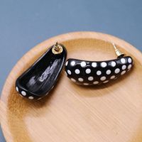 Colorful Earrings, Colored Dots, Oil Earrings, Black And Red Fashion Earrings main image 4
