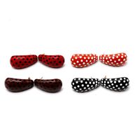Colorful Earrings, Colored Dots, Oil Earrings, Black And Red Fashion Earrings main image 6