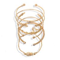 New Alloy Pineapple Bracelet Set Fashion Mix And Match Wind Jewelry Accessories sku image 1