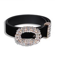 Alloy Diamond Suede Belt Casual Wild Belt Ins Wind Clothing Accessories sku image 1