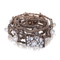 Alloy Diamond Pearl Belt Accessories Wild Belt Fashion Waist Chain sku image 1