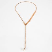 Individual Fish Bone Clavicle Chain Fashion Imitation Pearl Pendant Necklace Necklace Female sku image 1