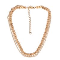 Temperament Personality Fishbone Aircraft Chain Clavicle Chain Hot Short Necklace Female sku image 1