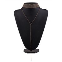 Personalized Jewelry Popular Neck Chain Choker Multi-layer Full Diamond Necklace sku image 2