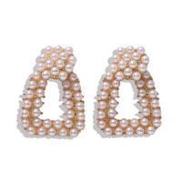 Alloy Pearl Earrings New Fashion Street Beat Earrings Temperament Wild Jewelry Accessories sku image 1