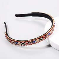 Korean Version Of The Imported Headband Women&#39;s Color Rhinestones Super Flash Simple Temperament Wild Europe And The United States Party Alloy Headband Hair Accessories main image 4