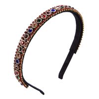 Korean Version Of The Imported Headband Women&#39;s Color Rhinestones Super Flash Simple Temperament Wild Europe And The United States Party Alloy Headband Hair Accessories sku image 1