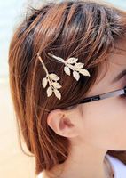 Hair Accessories For Girls Vintage Hair Accessories Olive Branch Hairpin Bridal Headdress Tree Leaves Clip Wholesale main image 3