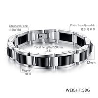 Fashion Tide Stainless Steel Health Black Magnet Bracelet Wholesale Fashion main image 6