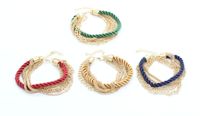 Wholesale Fashion Hand-woven Bracelet Jewelry Multi-layer Leather Rope Twist Bracelet main image 5