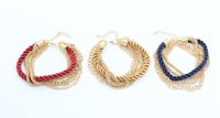 Wholesale Fashion Hand-woven Bracelet Jewelry Multi-layer Leather Rope Twist Bracelet main image 6