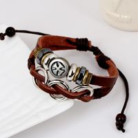 Bracelet European And American Style Leather Alloy Braided Bracelet Leather Bracelet Unisex main image 4